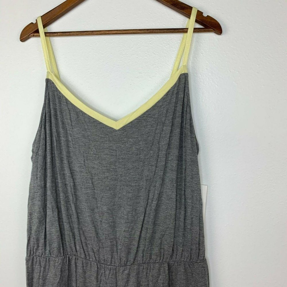 Alfani Ultra Soft Contrast-Trim Pajama Romper, Siz - Picture 3 of 8